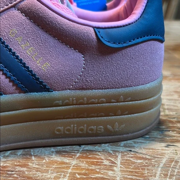 Adidas Pink and Navy Gazelle Sneakers - Picture 7 of 11